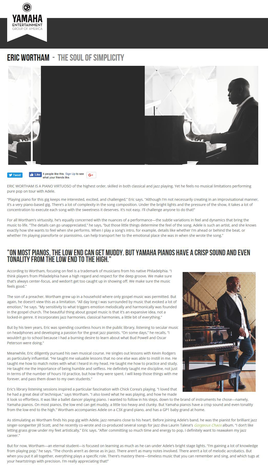 Eric Wortham - Yamaha Entertainment Group